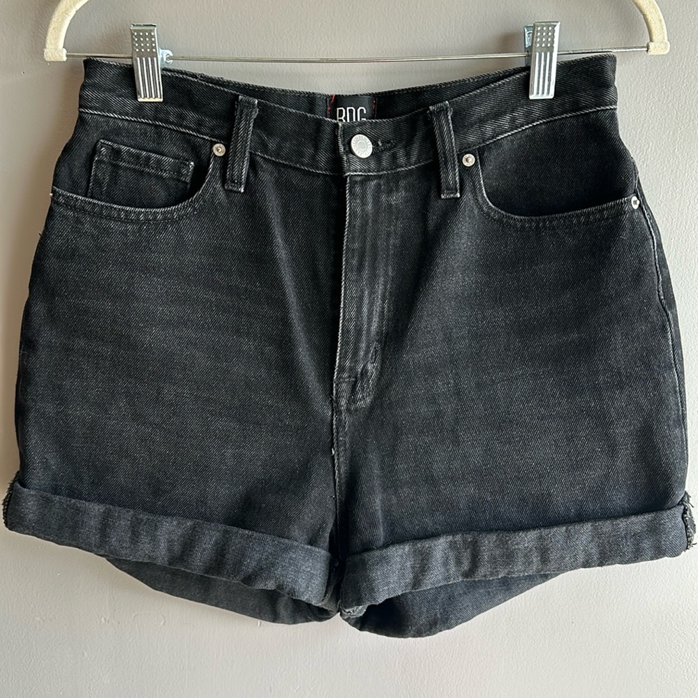 BDG black denim high waisted shorts size 28